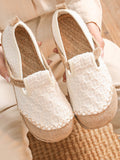 peopleterritory Women Ethnic Summer Linen Cotton Flat Shoes PA1027