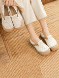 peopleterritory Women Ethnic Summer Linen Cotton Flat Shoes PA1027