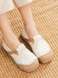 peopleterritory Women Ethnic Summer Linen Cotton Flat Shoes PA1027