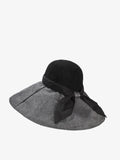 peopleterritory Women Summer Travel Large Brim Sunproof Spliced Hat QW1036