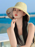 peopleterritory Women Casual Sunproof Dual-side Wearring Hat QW1037