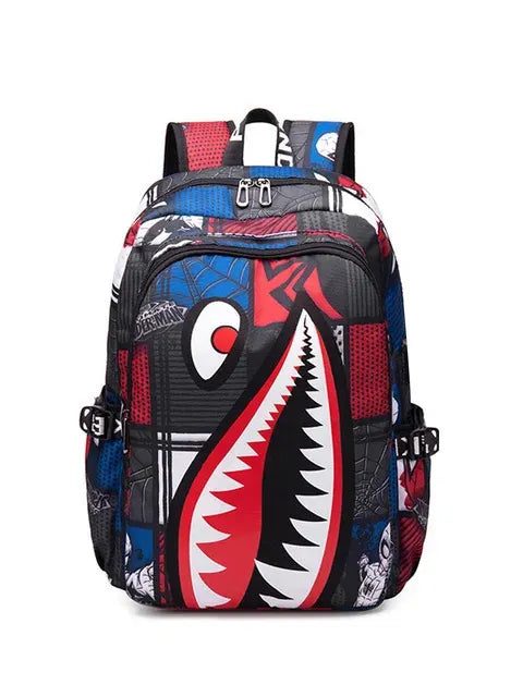 Shark Backpack Boys for Kids Camo Bookbag for Middle School Bags Travel Back Pack 240520