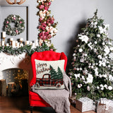 4pcs Xmas Series 18x18inch Square Zippered Pillowcase, Christmas Pillow Covers, No Pillow Core