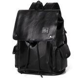 peopleterritory  One Piece Dropshipping Backpack Men's Fashion Trendy Men's Backpack Casual Men's Bag Student Schoolbag Computer Travel PU Leather