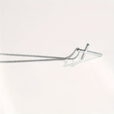 925 Sterling Silver Hypoallergenic Cross Necklace Clavicle Chain For Women