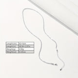 Twisted Sparkle Chain Simple And Sweet 925 Silver Bling Bling Neck Chain Jewelry Decoration