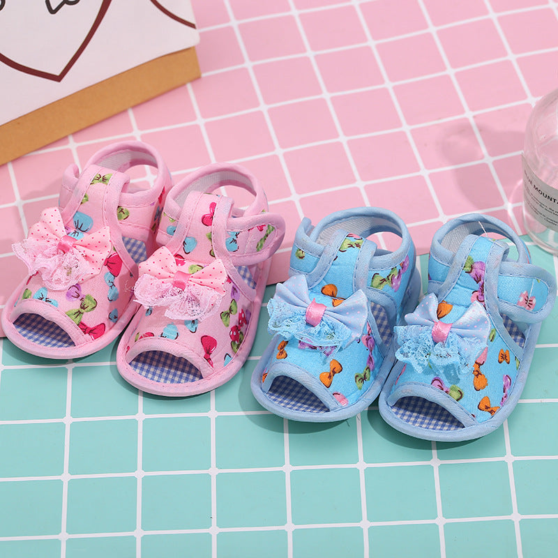 peopleterritory  Breathable Korean Style Cute Bowknot Non-Slip Summer Men's and Women's Sandals Baby Sandals Children's Sandals