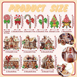 24Pcs Gingerbread Christmas Ornaments Wooden Chef Santa Baking Gingerbread Candy Cake Decorations Christmas Tree Decoration Hanging Christmas Kitchen Decorations for Xmas Tree Home Decor