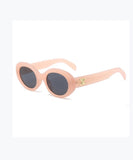 peopleterritory 2024 New Pink Beach Dopamine Oval Sunglasses XS1076