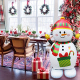 62-Inch Festive Snowman Balloon with Christmas Scarf & Gift Design - Perfect for Holiday Parties, Birthday Decorations, and New Year's Celebrations