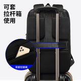 peopleterritory  Backpack Men's High-Grade Large Capacity Multifunctional Computer Bag Fashion Travel High-End Leisure Business Commute Backpack