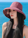 peopleterritory Women Casual Sunproof Dual-side Wearring Hat QW1037