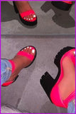 peopleterritory 3 Colors Block High Heels Shoes F445