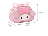 Black Pink White Melody PU One Shoulder Bag Girl Cute Soft Accessories Messager Bag With Zipper