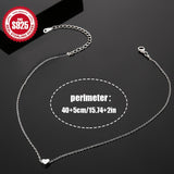 925 Sterling Silver Compact Love Heart Pendant Necklace Plain Chain Hypoallergenic Minimalist Lovely Temperament Versatile Daily Wear Jewelry Valentine's Day Party Wedding Jewelry Gifts For Women