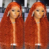 250% 40 Inch 613 Honey Blonde Deep Wave Brazilian Full 13x4 Lace Frontal Wigs Transparent Synthetic Lace Front Wigs Preplucked