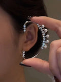 peopleterritory Zircon Pearl Diamond Ear Cuffs QAG17