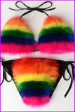 peopleterritory {5-7 days wait for make} New Color Fur Bikinis F957