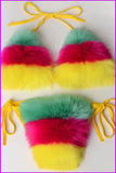 peopleterritory {5-7 days wait for make} New Color Fur Bikinis F957