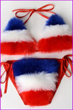 peopleterritory {5-7 days wait for make} New Color Fur Bikinis F957