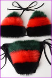 peopleterritory {5-7 days wait for make} New Color Fur Bikinis F957