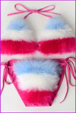 peopleterritory {5-7 days wait for make} New Color Fur Bikinis F957