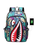 Shark Backpack Boys for Kids Camo Bookbag for Middle School Bags Travel Back Pack 240520