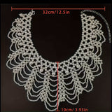 Braided Tassel Layered Necklace Elegant Faux Pearl Layered Necklace Vintage Faux Collar Collarbone Chain Banquet Accessories For Women