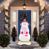 47-Inch Pink Scarf Snowman Balloon - Perfect for Christmas & New Year's Decor, Ideal for Parties, Birthdays, and Outdoor Celebrations