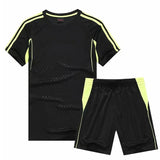 Kids Adult Soccer Jersey Set Child Men Two Pieces Football Tracksuit Sports Kit Football Training Suit Team Soccer Uniform