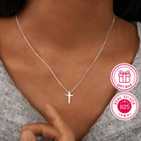 925 Sterling Silver Hypoallergenic Cross Necklace Clavicle Chain For Women