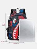 Shark Backpack Boys for Kids Camo Bookbag for Middle School Bags Travel Back Pack 240520