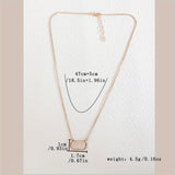 Natural Stone Pendant Necklace Simple Zinc Alloy Neck Chain Jewelry Suitable For Daily Wear