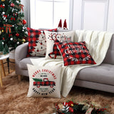 4pcs Linen Blend Deer Snow Throw Pillow Case, Square Cushion Case, Decorative Pillow Cover for Living Room Bedroom Couch Sofa, Single-Sided Printed Home Decor Room Decor Party Decor (No Pillow Insert)