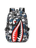 Shark Backpack Boys for Kids Camo Bookbag for Middle School Bags Travel Back Pack 240520