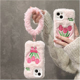 peopleterritory Tulip Fluffy Pink Phone Case