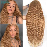 250% 40 Inch 613 Honey Blonde Deep Wave Brazilian Full 13x4 Lace Frontal Wigs Transparent Synthetic Lace Front Wigs Preplucked