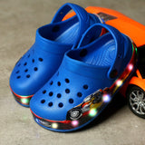 peopleterritory  Shoes with LED Light Car Hole Children's Shoes Bathroom Children's Sandals New Beach Shoes Eva Cartoon Baby Shoes Wholesale