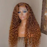 250% 40 Inch 613 Honey Blonde Deep Wave Brazilian Full 13x4 Lace Frontal Wigs Transparent Synthetic Lace Front Wigs Preplucked