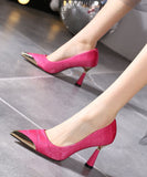 peopleterritory Beautiful Pink High Heels Pointed Toe Stiletto High Heels LC0188