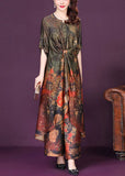 peopleterritory Boutique Asymmetrical Design Wrinkled Print Silk Two Pieces Set Summer LY1067