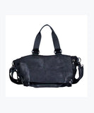 peopleterritory Casual Black Large Capacity Calf Leather Messenger Bag ZX1011