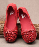 peopleterritory Comfy Mulberry Cowhide Leather Flower Splicing Flat Shoes SL1025