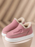 peopleterritory Fleece-lined Indoor Platform Shoes