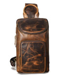 peopleterritory Fashionable Boutique Cowhide Versatile Chest Bag ZX1035