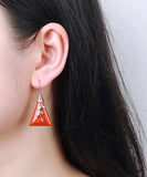 peopleterritory Sterling Silver Cinnabar Drop Earrings