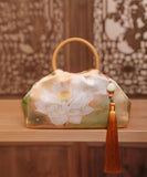 peopleterritory New Chinese Style Jade And Bamboo Design Women Handbag ZX1024