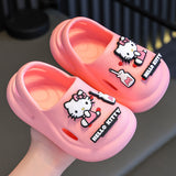 peopleterritory  Sanrio  New Summer Girls Sandals Non-Slip Shit Feeling Children Outer Wear Children Beach Hole Shoes