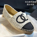 peopleterritory C Home  Spring Style Classic Style Fisherman Shoes Slip-on Lazy Flat Canvas Woven Casual Pumps Women