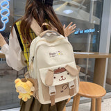 Backpack Junior's Schoolbag Female Middle School Student College Style Large-Capacity Backpack Elementary School Girl Portable Burden Alleviation Backpack